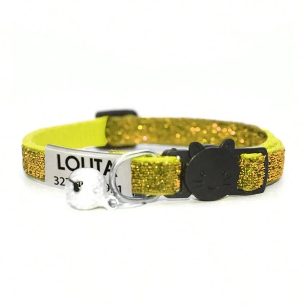 Customized Glitter Safety Collar With Personalized Engraved ID Tag 17