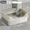XL Stainless Steel HighSided Litter Box With AntiScatter Lid 5