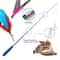 3Section Telescopic Feather Wand With Interchangeable Heads 1