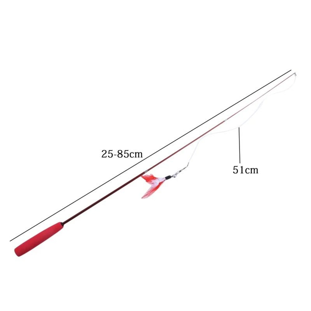 3Section Telescopic Feather Wand With Interchangeable Heads 4