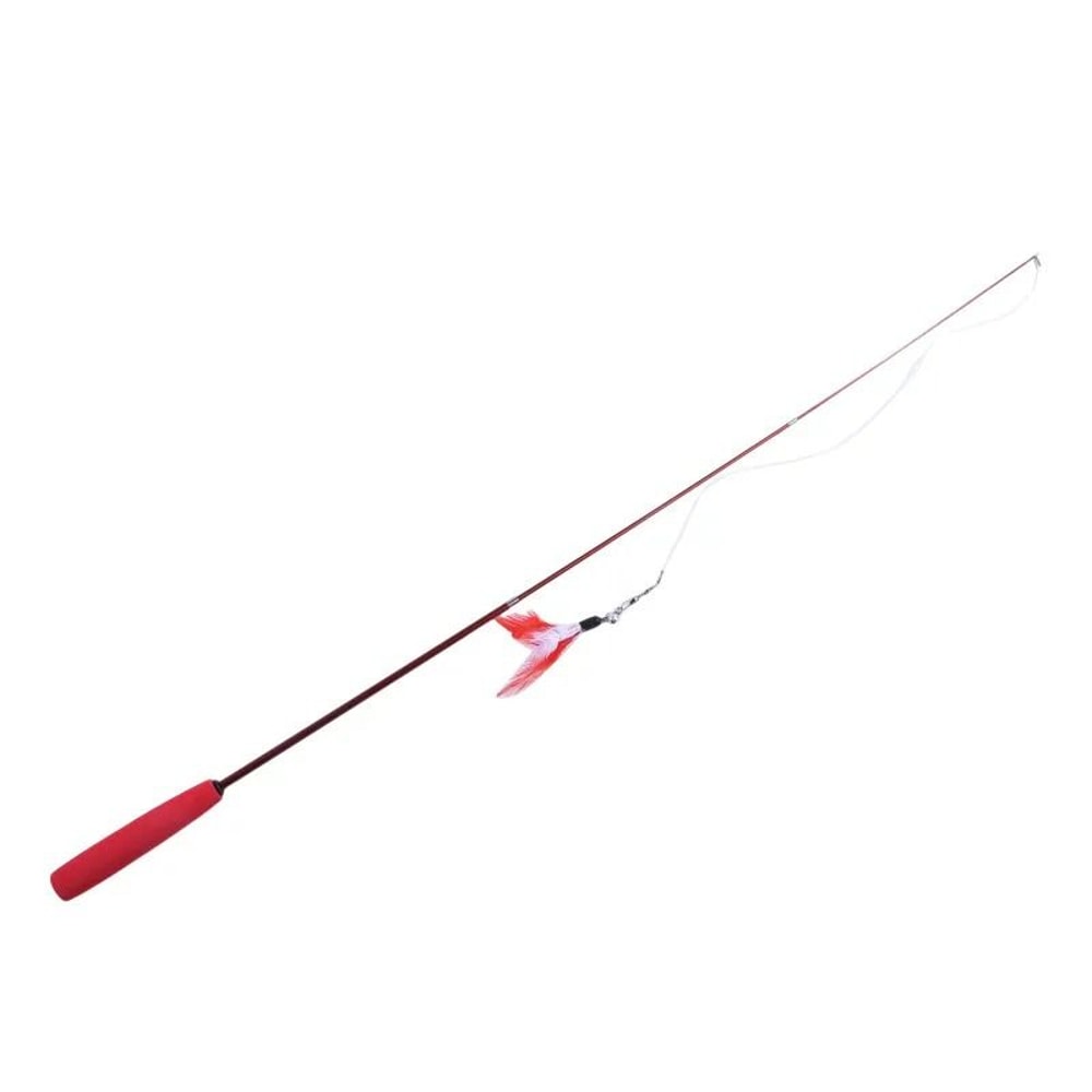 3Section Telescopic Feather Wand With Interchangeable Heads 6