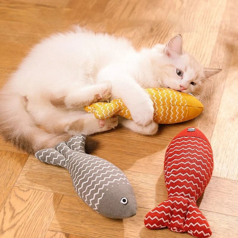 Linen Simulation Fish Kicker Interactive Wrestling Toy 3