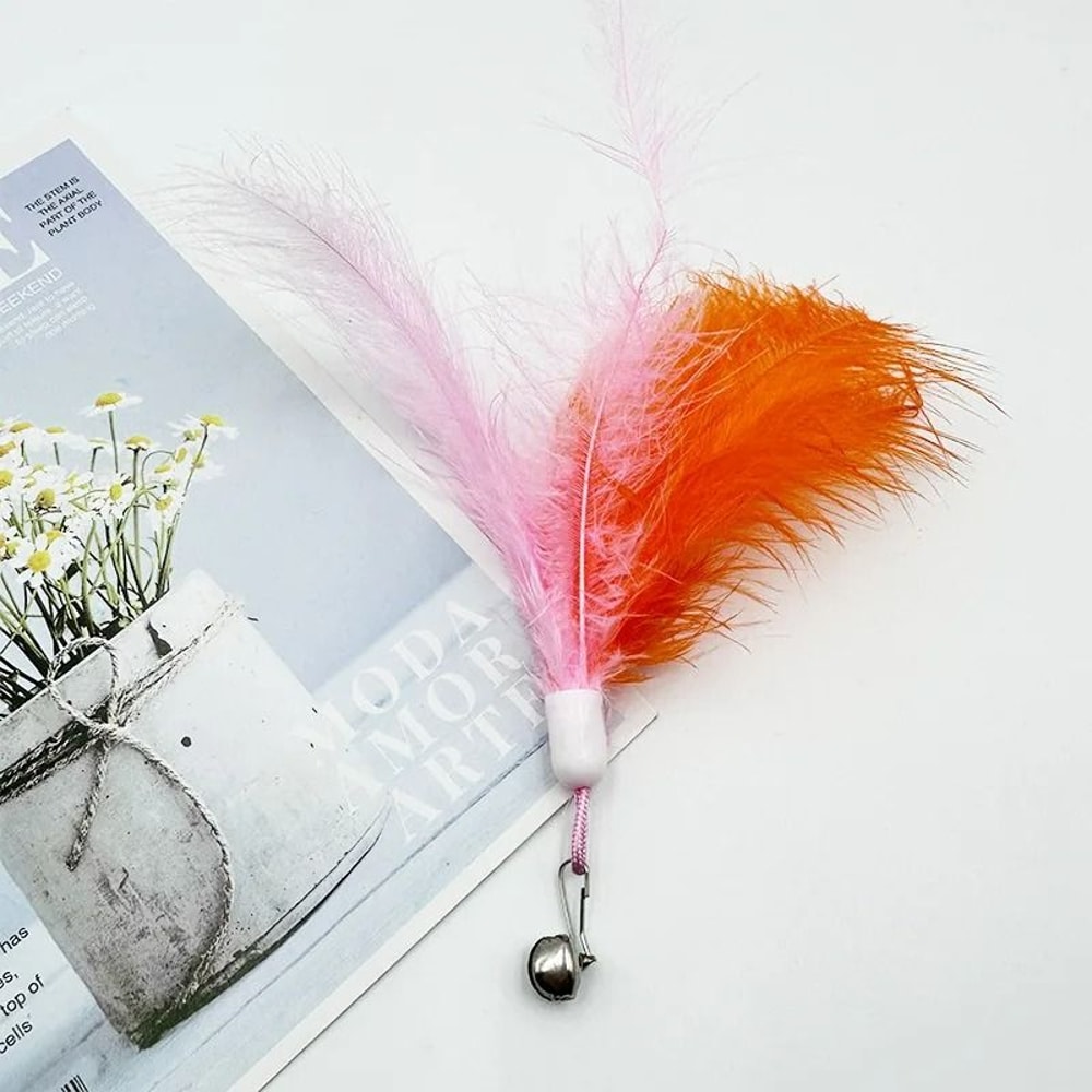 Interactive Plush Feather Bell Teaser Refill Set 10Pack 1