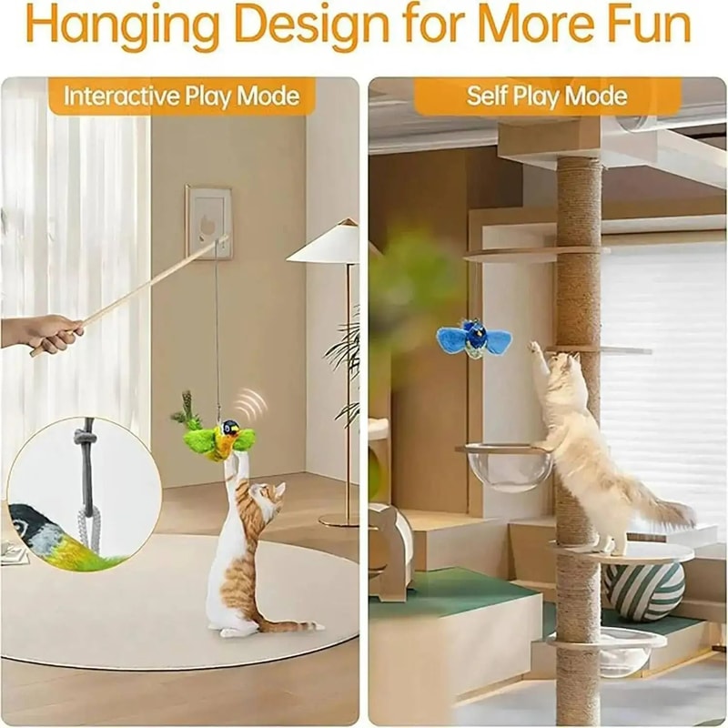 Interactive Wall Hanging Chasing Bird Toy 2