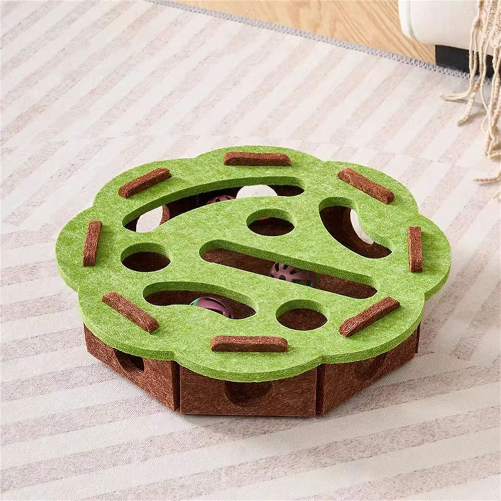 Interactive Felt Puzzle Box Cat Exercise Toy 2