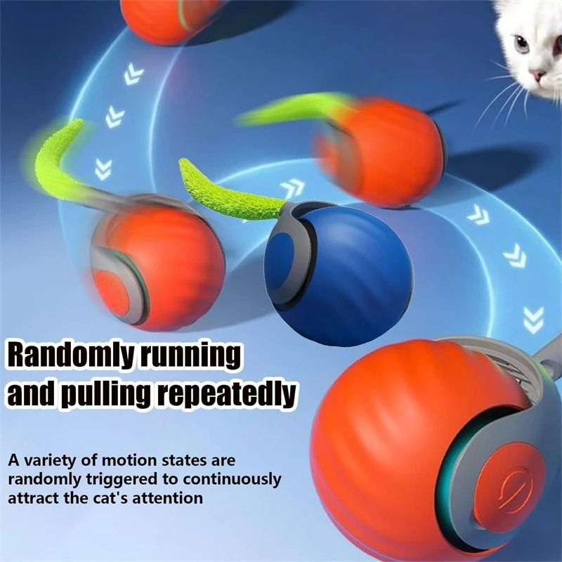 Smart Electric Automatic Rolling Ball With Tail Teaser 5