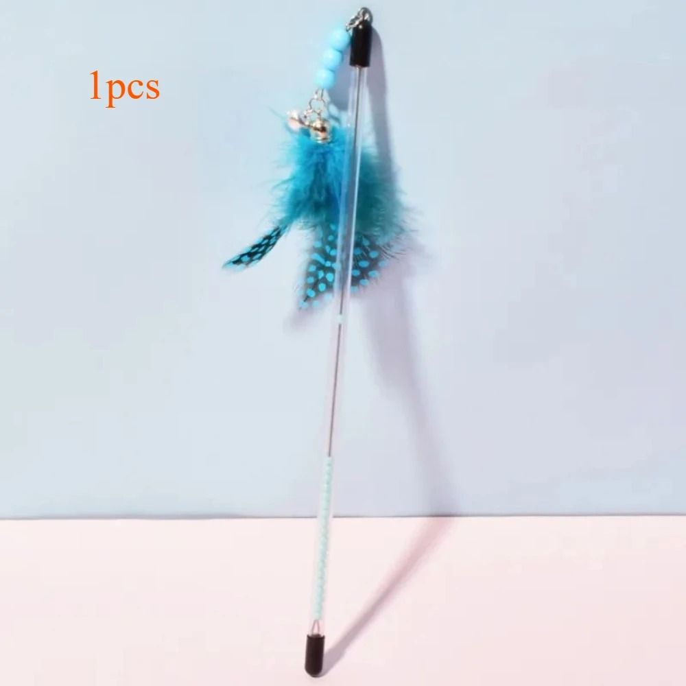 Retractable Feather Interactive Cat Teaser Wand 7