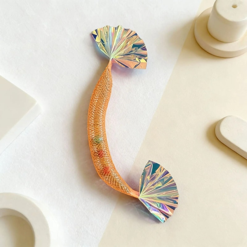 Artificial Mesh Tube Shrimp Interactive Cat Toy 4Piece 2