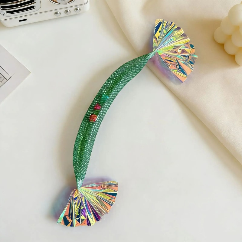 Artificial Mesh Tube Shrimp Interactive Cat Toy 4Piece 3