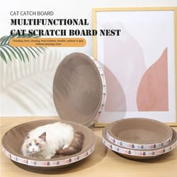 versatile corrugated round & oval cat scratcher