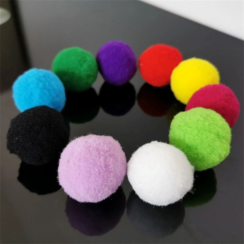 Mini Plush Pompom Interactive Training Toys 10Piece 2