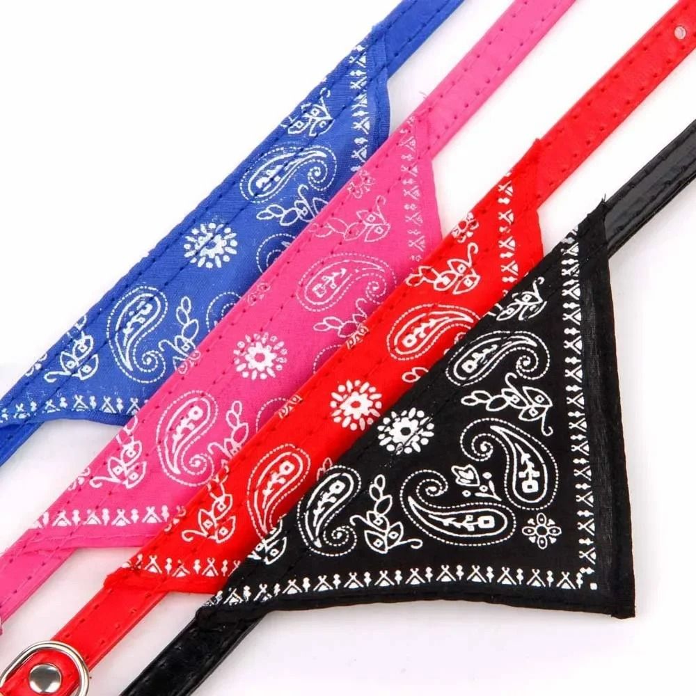 Cute Printed Bandana Cat Puppy Collar 3