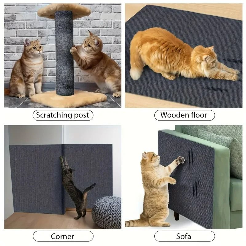 SelfAdhesive Trimmable Cat Scratching Climbing Mat 4