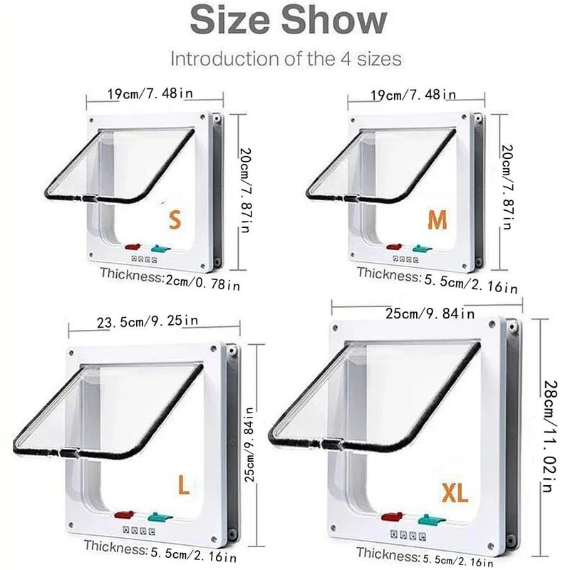 Weatherproof 4Way Locking Pet Door 1