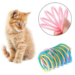 funny high-elasticity colorful spring cat toys (4-piece set)