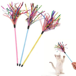 flexible soft-tube colorful interactive cat wand