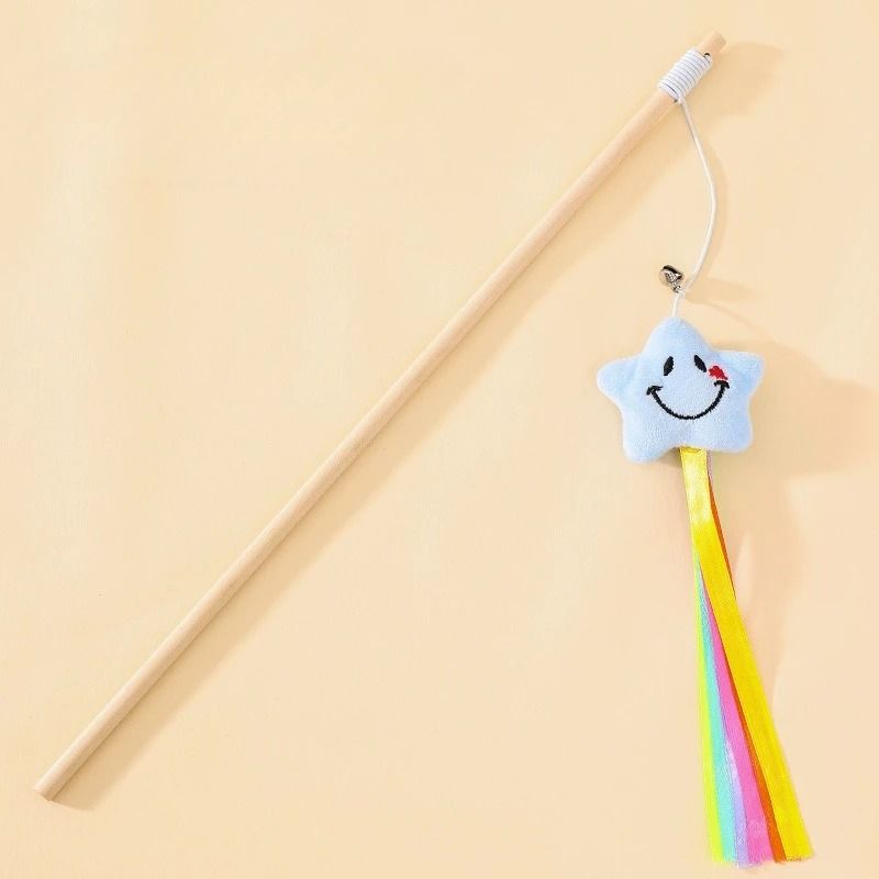 Artisanal Wooden Interactive Cat Teaser Wand 4