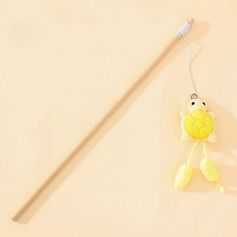 Artisanal Wooden Interactive Cat Teaser Wand 5
