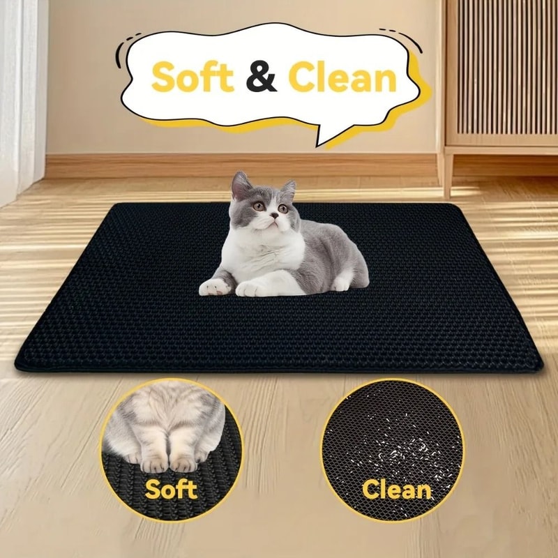 Large DoubleLayer Waterproof Cat Litter Trapping Mat 3