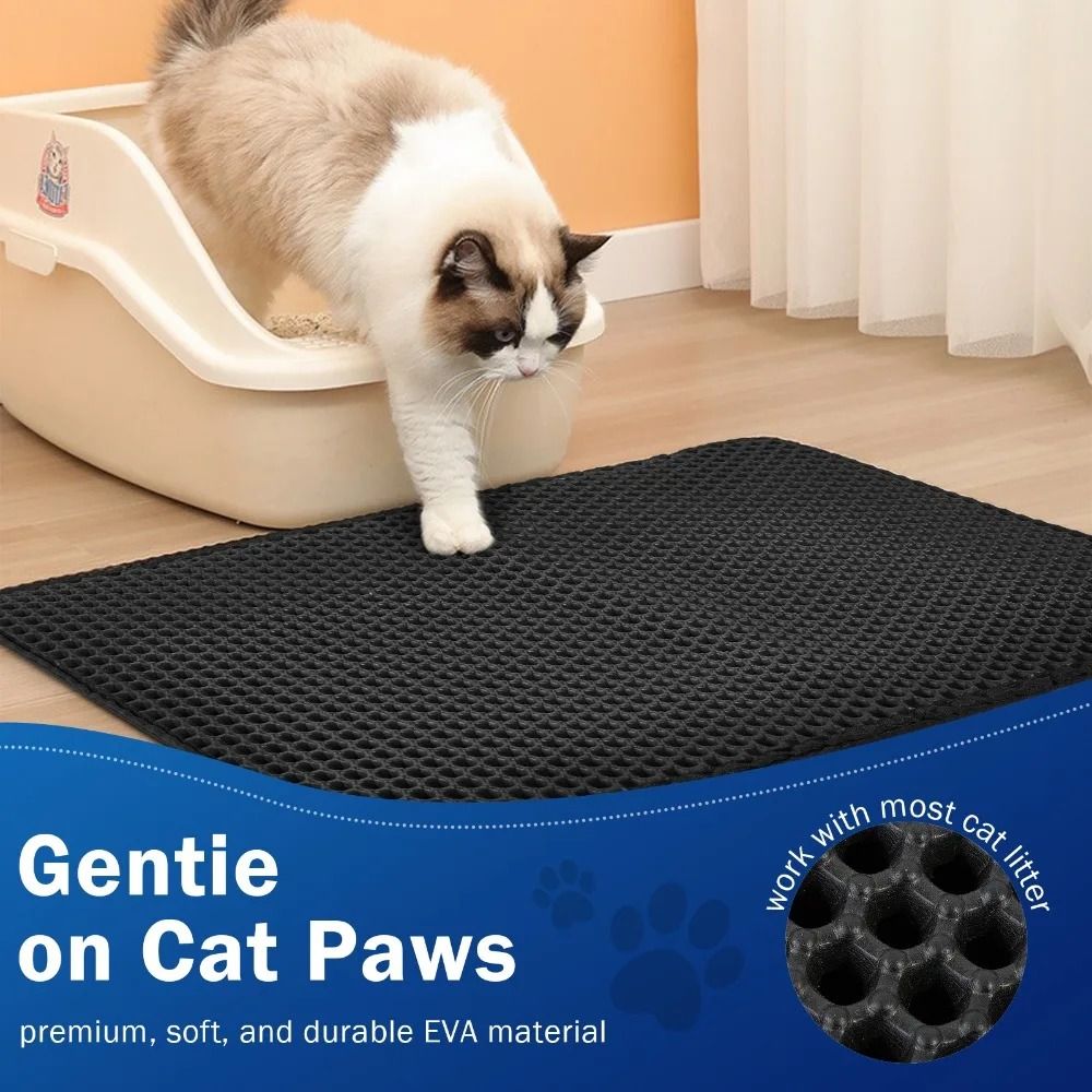 Large DoubleLayer Waterproof Cat Litter Trapping Mat 4