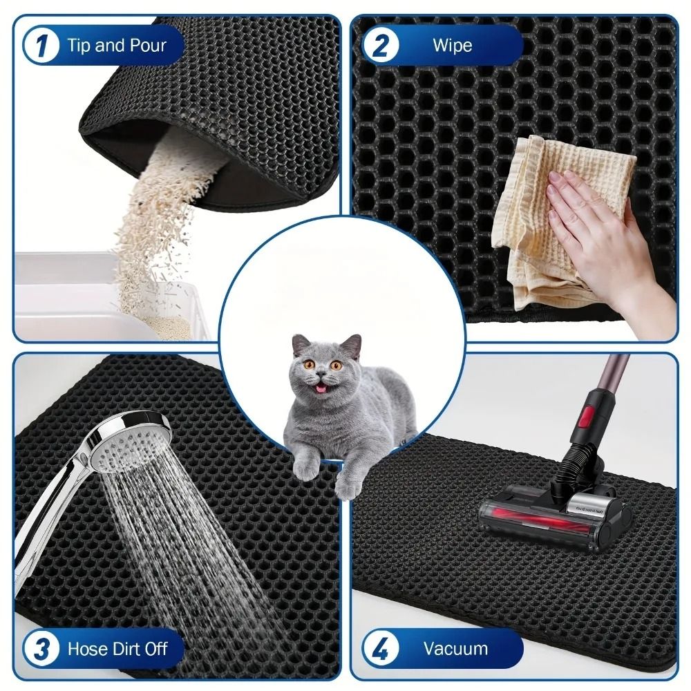 Large DoubleLayer Waterproof Cat Litter Trapping Mat 6