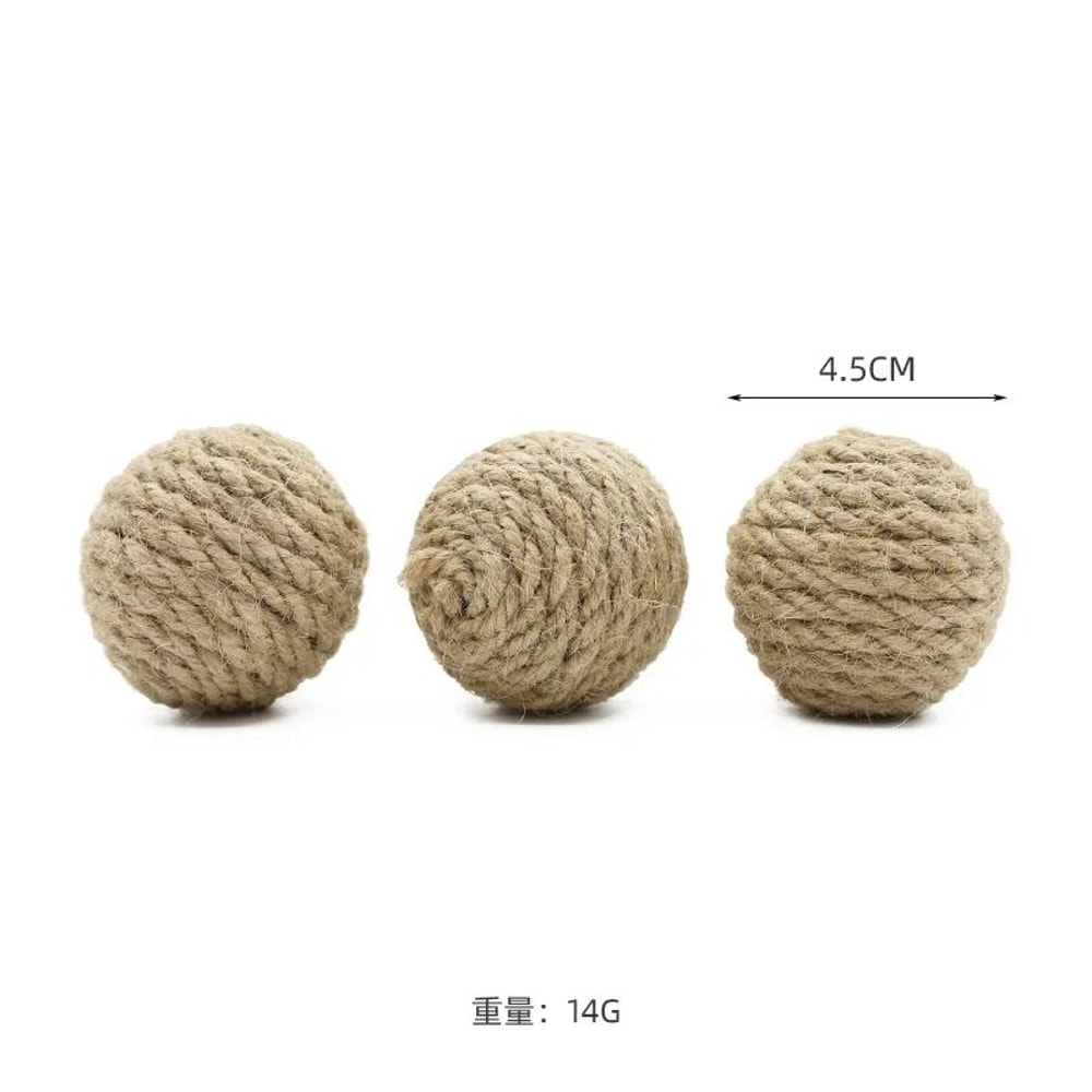 EcoFriendly Natural Sisal Ball With Interior Sand 3Piece Set 3