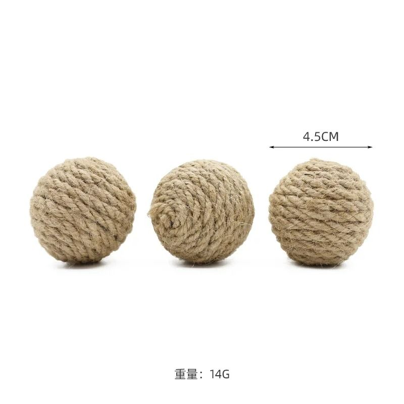 EcoFriendly Natural Sisal Ball With Interior Sand 3Piece Set 3