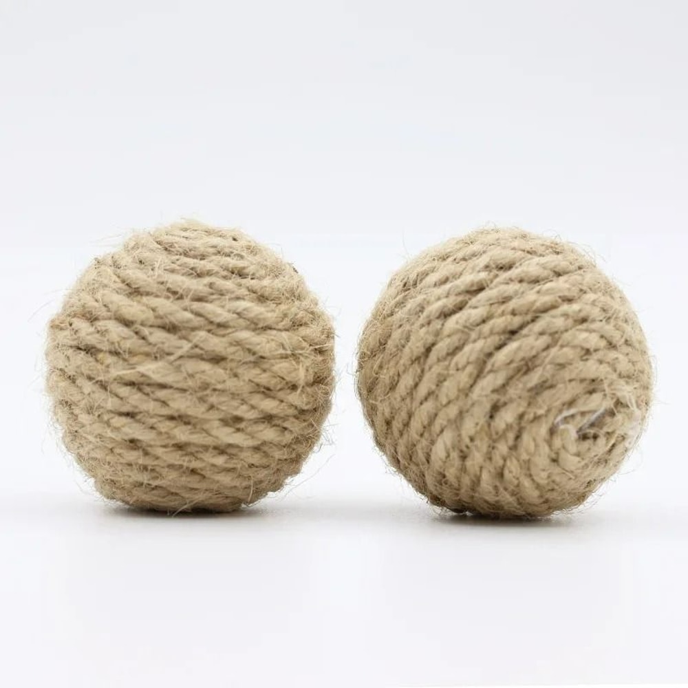 EcoFriendly Natural Sisal Ball With Interior Sand 3Piece Set 4