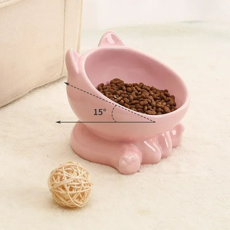 Ergonomic Elevated Ceramic Pet Bowl 4