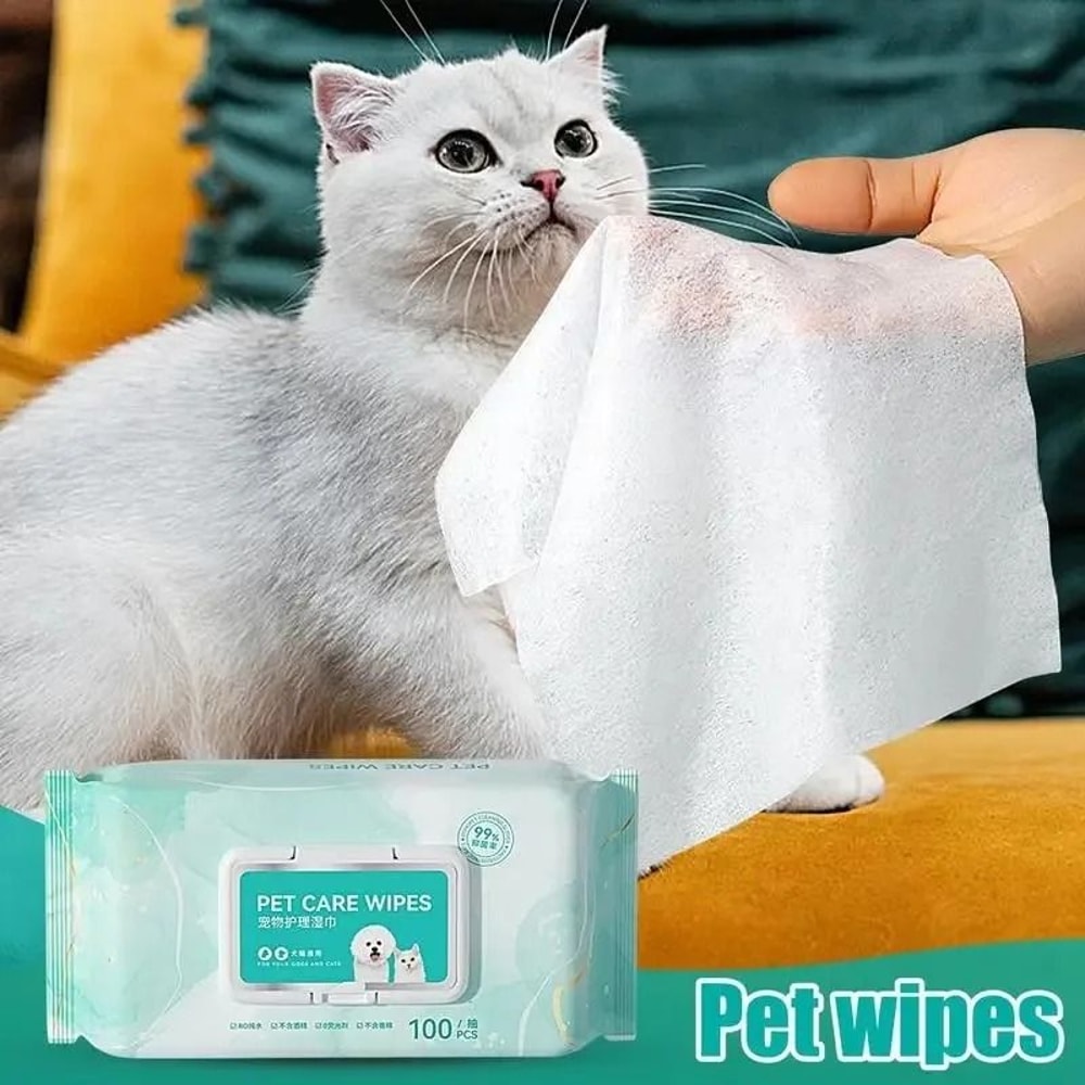 Moisturizing Deodorizing Daily Pet Grooming Wipes 100 Count 0