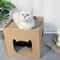 2in1 Folding Pet Hideout Scratching House 0
