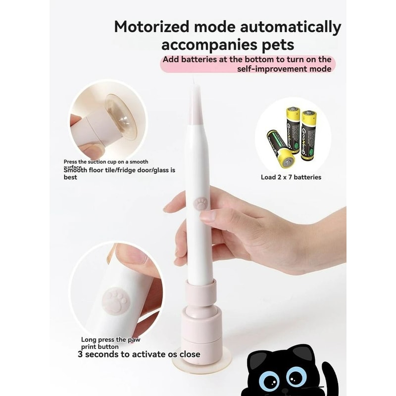 Automatic MotionSensing Suction Cup Teaser Wand 3