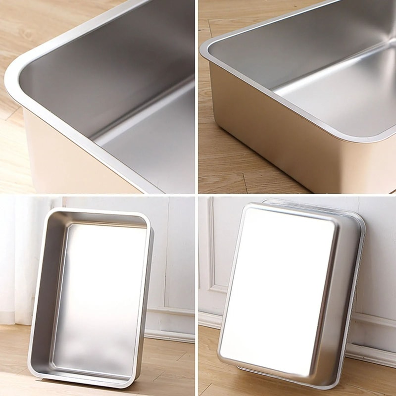 HighSided 304 Stainless Steel Hygiene Litter Tray 1