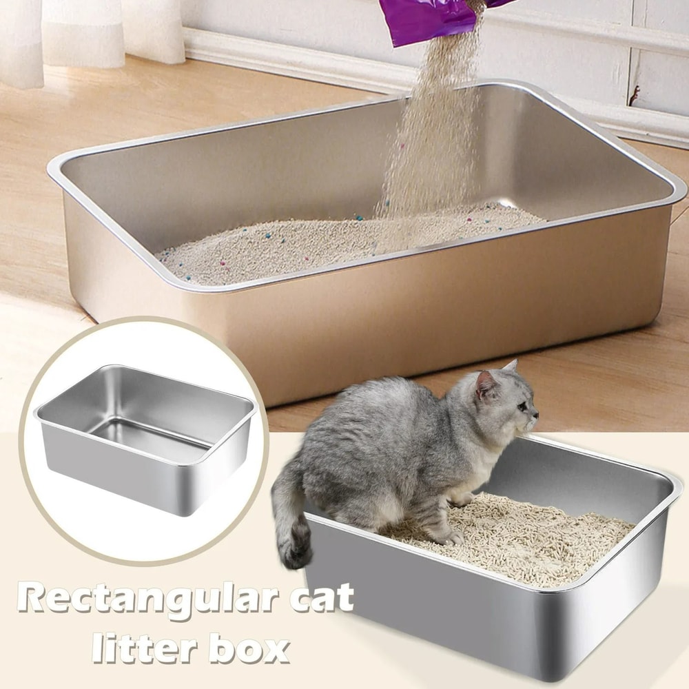 HighSided 304 Stainless Steel Hygiene Litter Tray 2