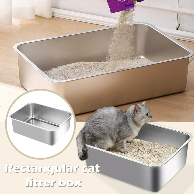 HighSided 304 Stainless Steel Hygiene Litter Tray 2