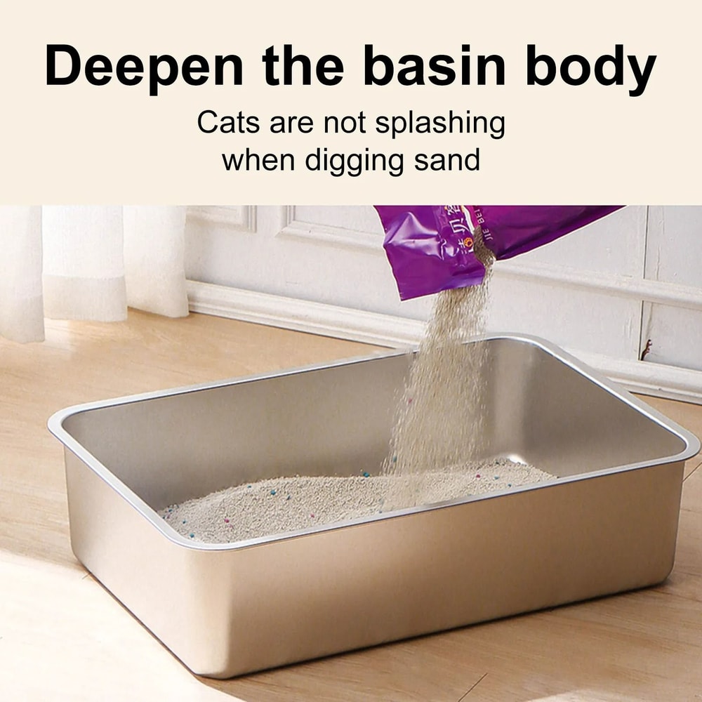HighSided 304 Stainless Steel Hygiene Litter Tray 3