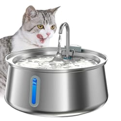 high-capacity stainless steel smart pet fountain (4l)