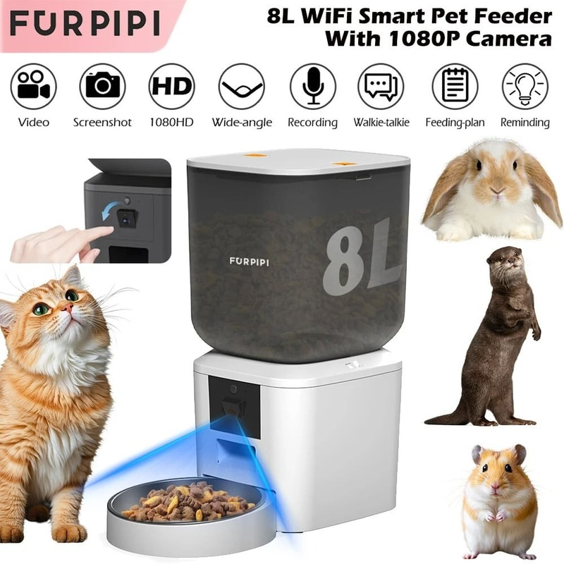Smart 1080P HD Camera Automatic Pet Feeder 8L UltraCapacity 1