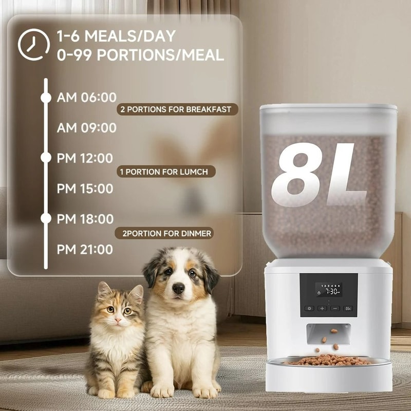 Smart 1080P HD Camera Automatic Pet Feeder 8L UltraCapacity 2