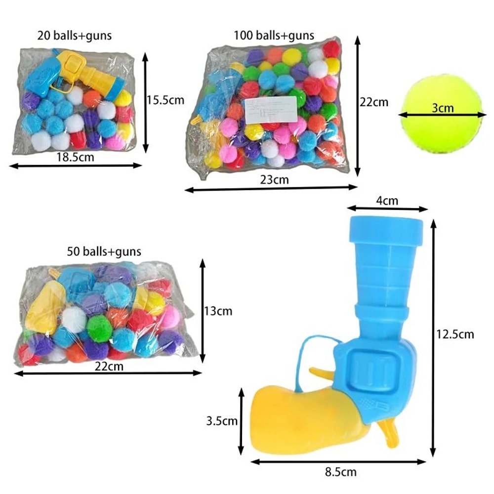 AeroPounce Silent PomPom Launcher Set 1