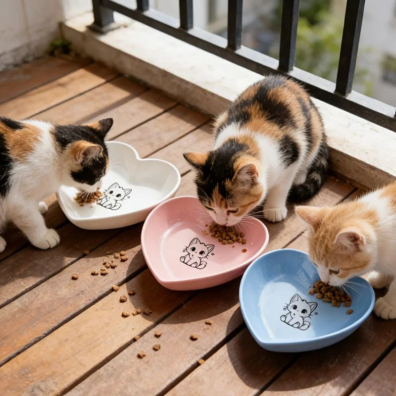 Shallow Ergonomic Pet Feeding Set 3Piece Variety Pack 0