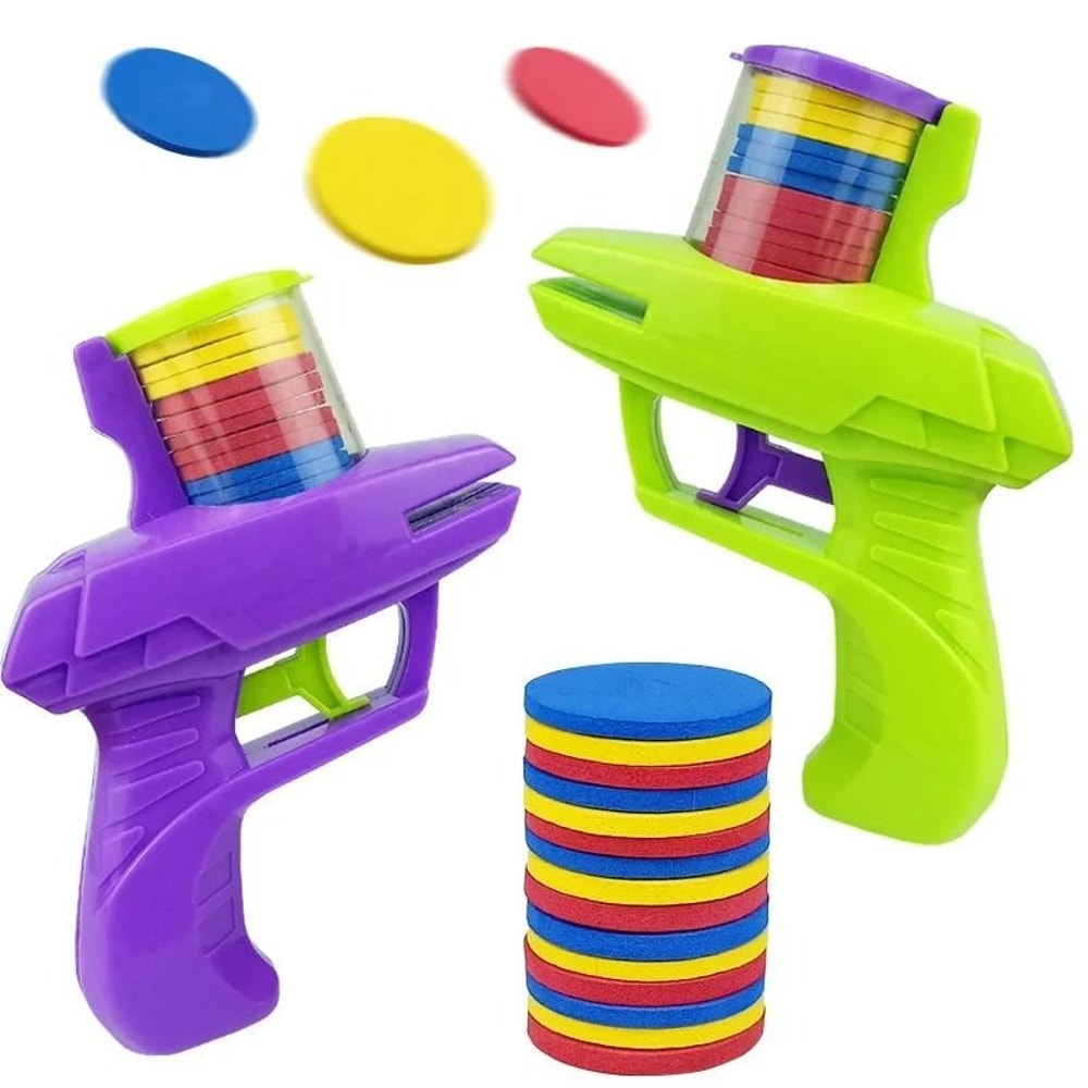 Outdoor HighVelocity Foam Disc DualLauncher Set 3