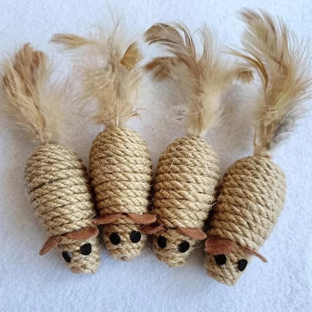 HeavyDuty Sisal Plush Simulation Mouse 1