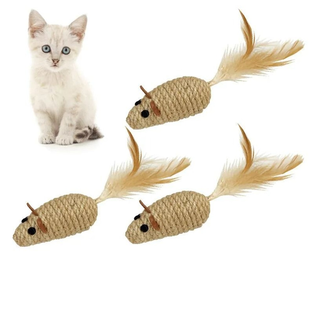 HeavyDuty Sisal Plush Simulation Mouse 6