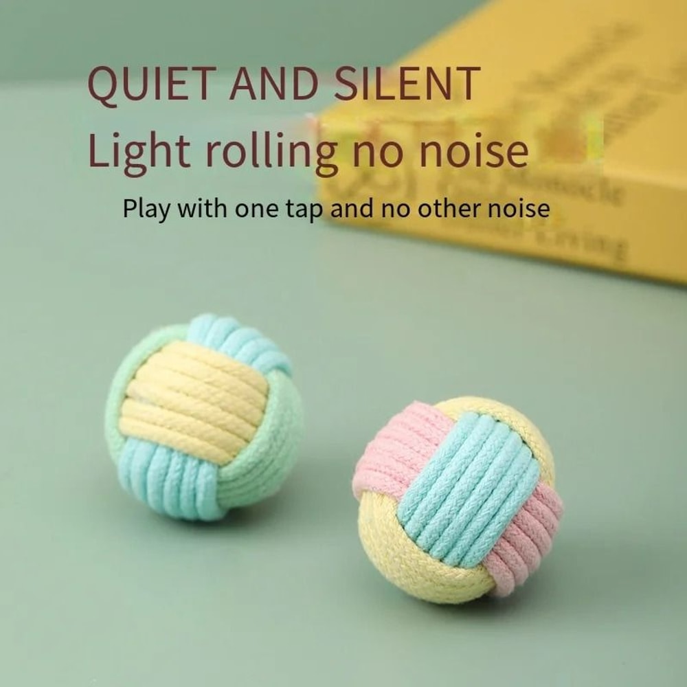 HandWoven Natural Cotton Tug Toss Knot Ball 2