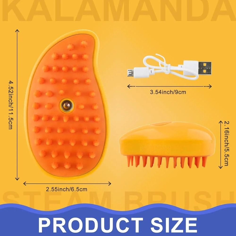 3in1 HydroSonic Steamy Grooming Brush 2
