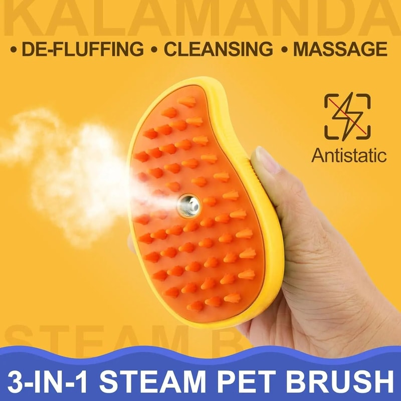 3in1 HydroSonic Steamy Grooming Brush 4