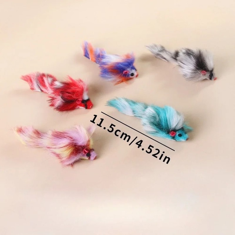 Plush MultiColor Hunters Mouse 5Pack 4