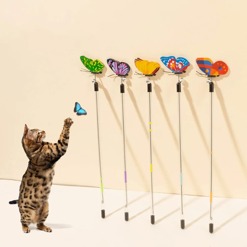 Retractable SpringFlight Butterfly Teaser Wand 1