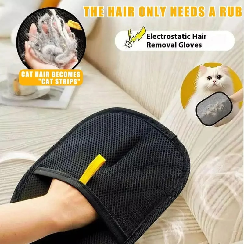 Electrostatic ZeroGrip Pet Hair Removal Mitts 1